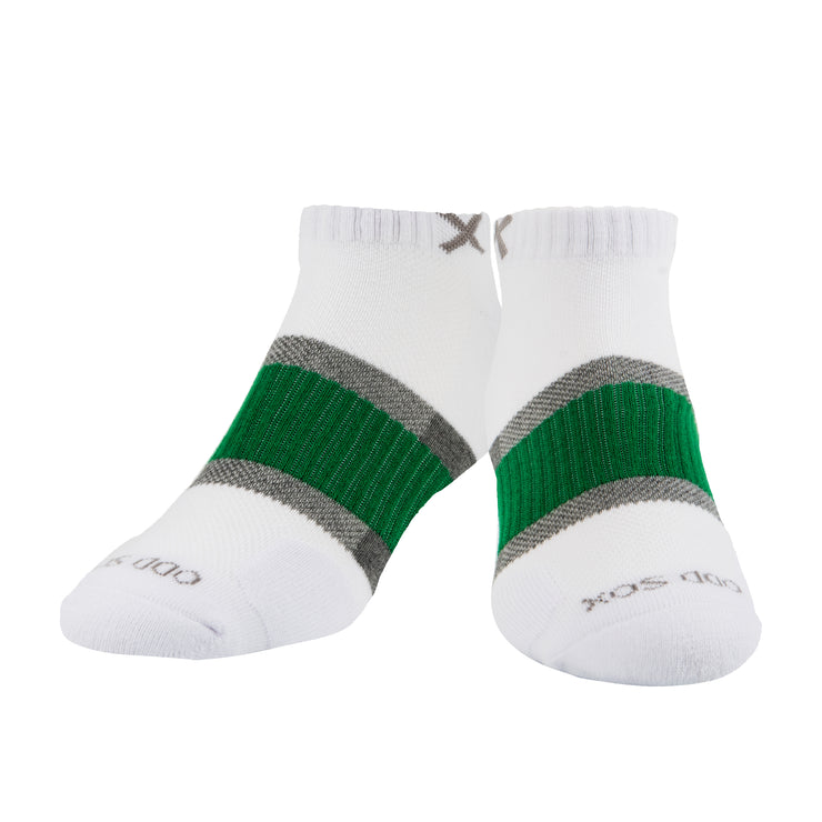 Stripe White Gray Green Ankle
