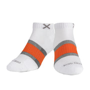 Stripe White Gray Orange Ankle