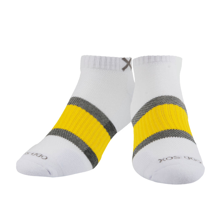 Stripe White Gray Yellow Ankle