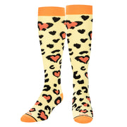 Leopard Hearts Compression Socks