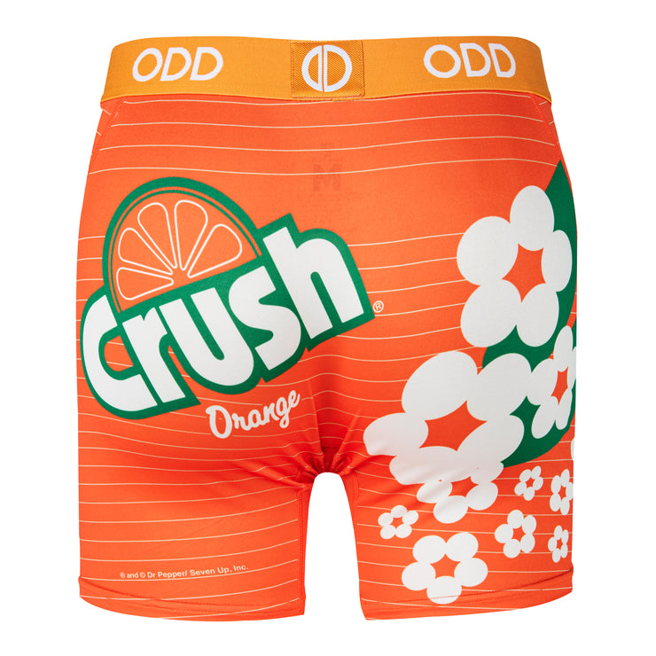 Odd Sox Men's Orange Crush Stripes Boxer Briefs - Drinks/Beverages