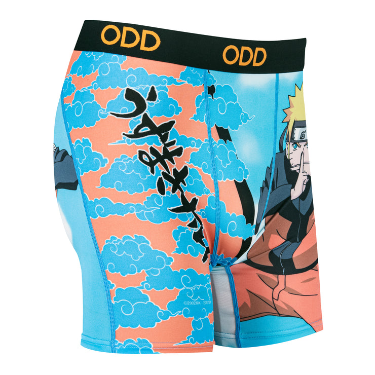 Odd Sox Men's Naruto Blue Boxer Briefs - Naruto Anime Collection