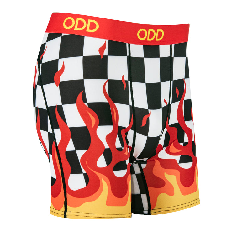 Checkered Flames  - Boxer Brief - ODD SOX