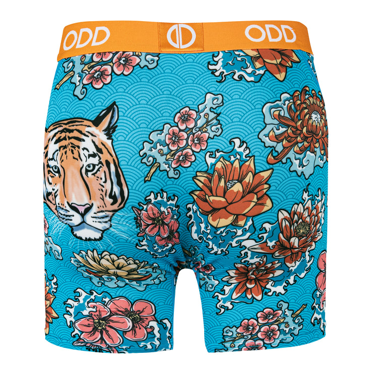 Odd Sox Men's Japanese Tiger Flower Boxer Briefs – ODD SOX