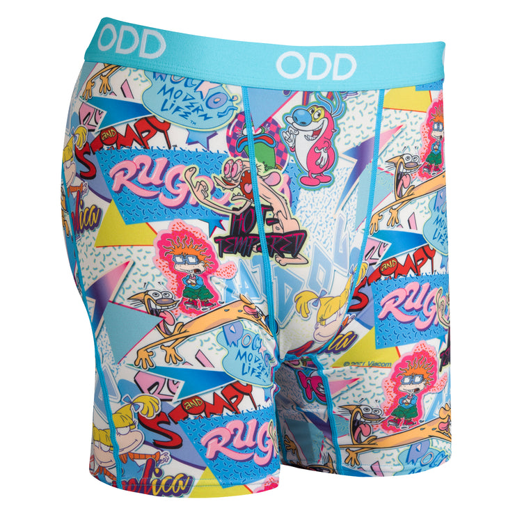 Odd Sox, Nickelodeon Nick Stickers Men's Boxer Brief Underwear