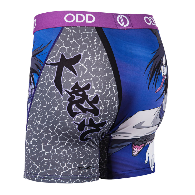 Odd Sox, Naruto Anime, Sasuke, Men's Fun Boxer Brief Underwear, Medium